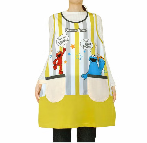 Sesame Street Striped Mustard Apron
