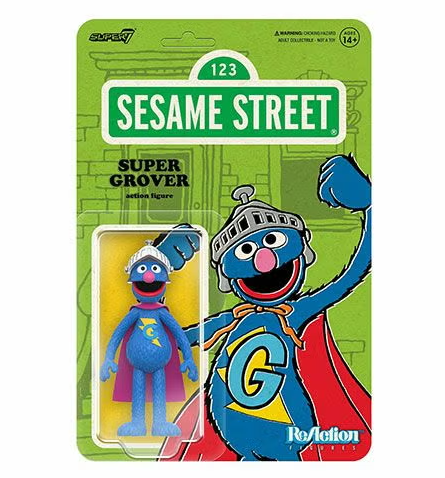 Sesame Street Super Grover ReAction 3.75-Inch Action Figure Series 3
