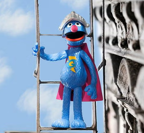 Sesame Street Super Grover ReAction 3.75-Inch Action Figure Series 3