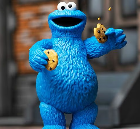 Sesame Street Cookie Monster ReAction 3.75-Inch Action Figure Series 2