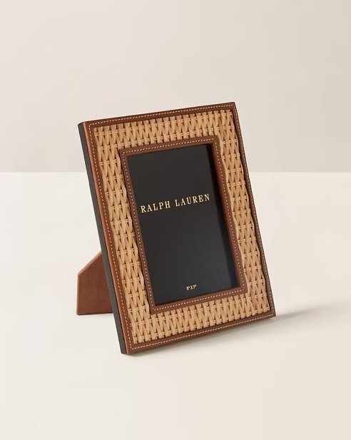 Ralph Lauren Home Bailey Woven Rattan Photo Frame