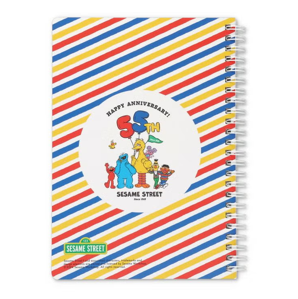Sesame Street 55th Anniversary A5 Ring Notebook – White