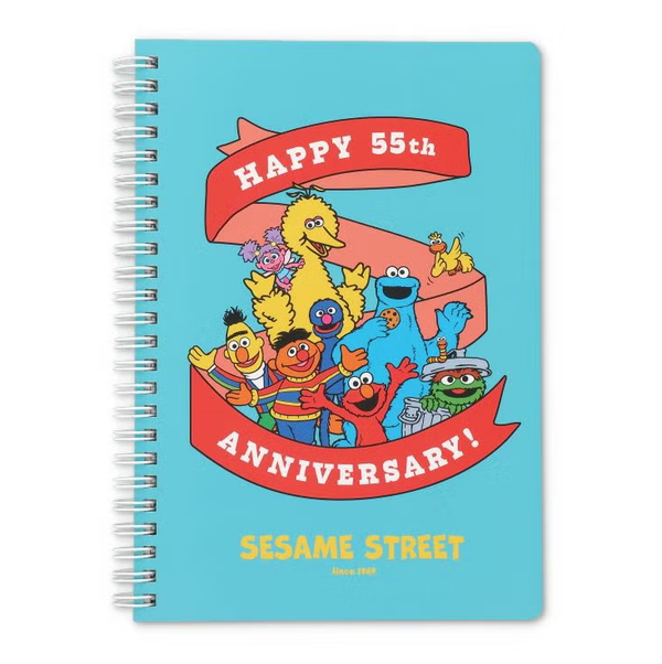 Sesame Street 55th Anniversary A5 Ring Notebook – Blue