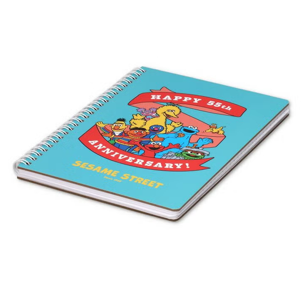Sesame Street 55th Anniversary A5 Ring Notebook – Blue