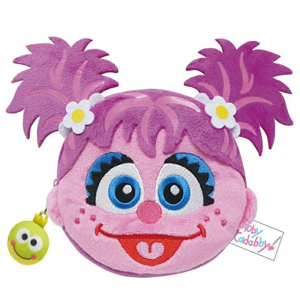 Sesame Street Abby Cadabby Plush Face Pouch Small Cosmetic Bag