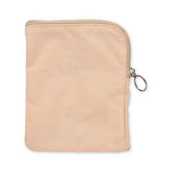 Sesame Street Embroidered Mini Flat Pouch Beige