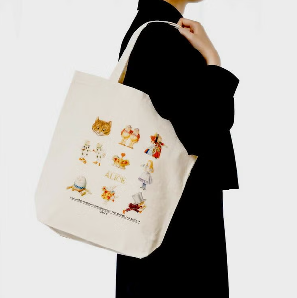 Alice Character Print Tote Bag