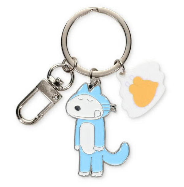 11 Piki no Neko Double Keyring Metal Keychain