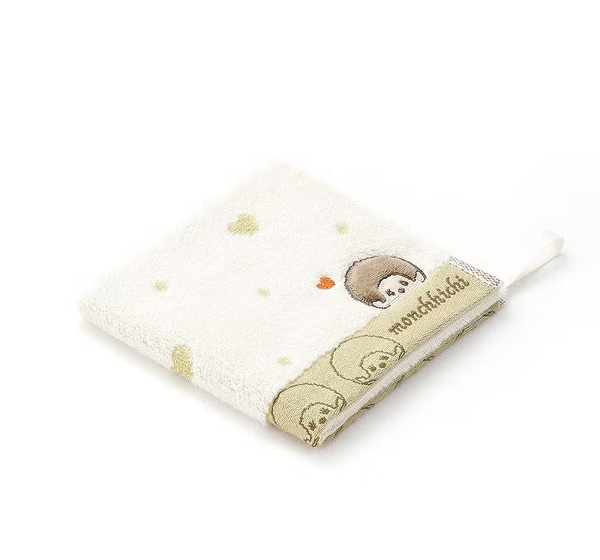 Monchhichi Loop Wash Towel – Dot Heart Ivory Design