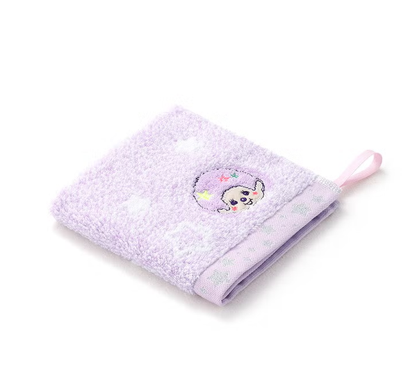Monchhichi Loop Wash Towel Glitter Star PU Cotton Hand Towel