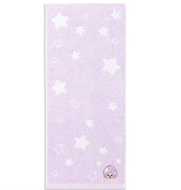 Monchhichi Kira Kira Star Cotton Face Towel – Purple