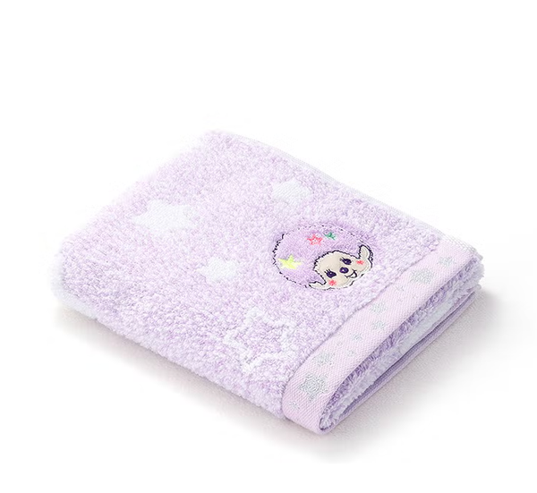 Monchhichi Kira Kira Star Cotton Face Towel – Purple