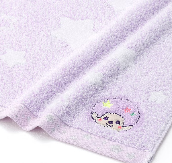 Monchhichi Kira Kira Star Cotton Face Towel – Purple