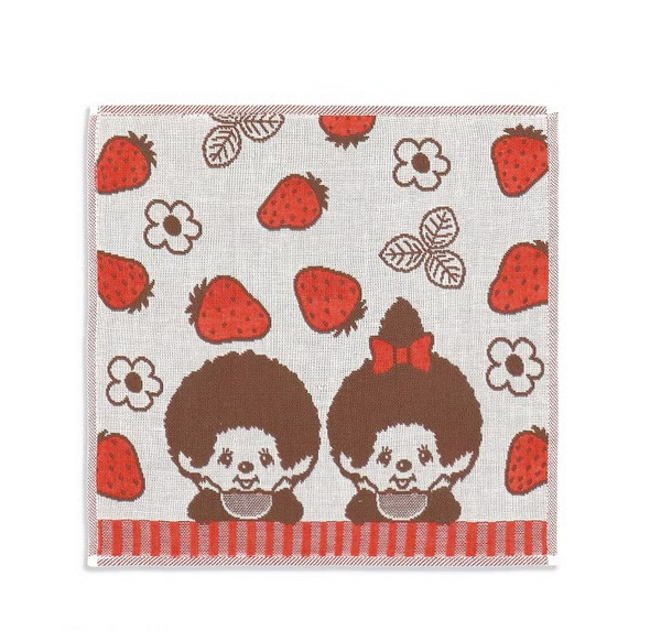 Monchhichi Gauze Towel Handkerchief Red