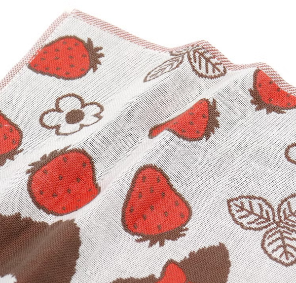Monchhichi Gauze Towel Handkerchief Red