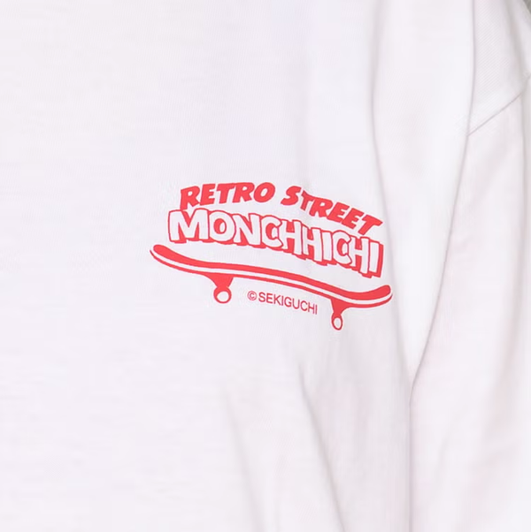 Monchhichi Retro Street Skateboard Graphic T-Shirt L Size