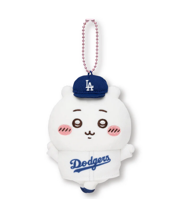 Chiikawa x MLB Tokyo Series 2025 Dodgers Mascot Plush Keychain 3 Piece Set