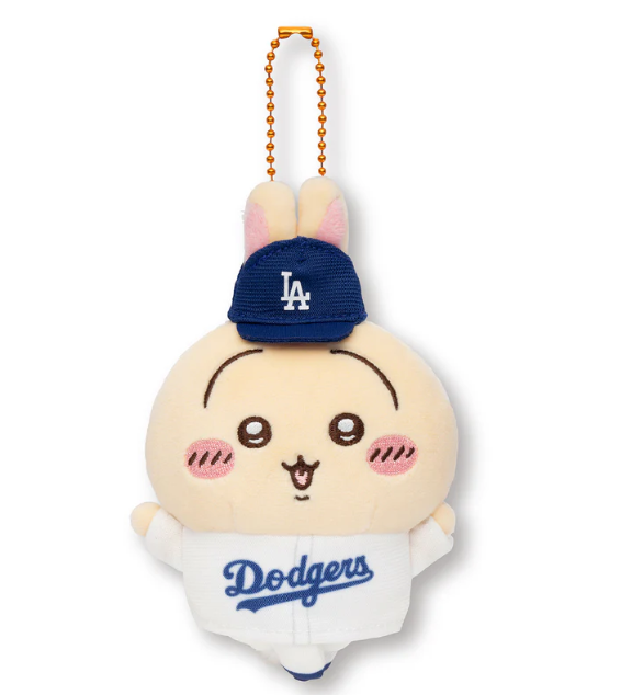 Chiikawa x MLB Tokyo Series 2025 Dodgers Mascot Plush Keychain 3 Piece Set