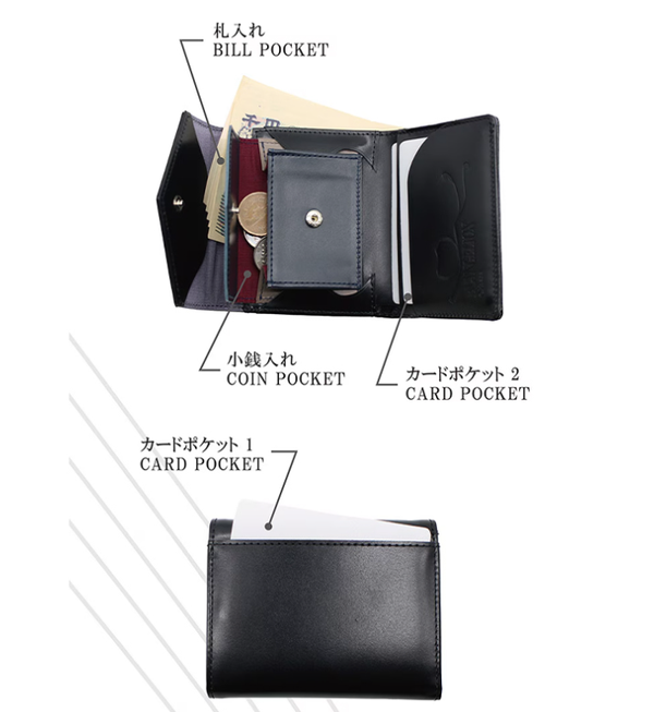 EVANGELION×NADAYA Quatre Mains Leather Trifold Wallet – Shinji & Kaworu Model 13 [Pre-order]