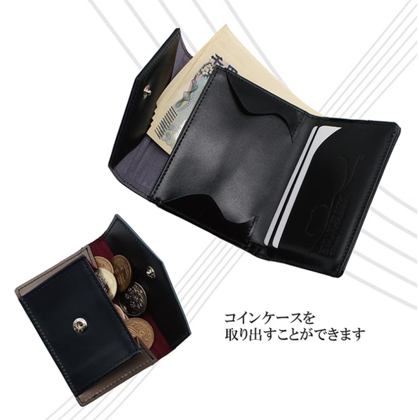 EVANGELION×NADAYA Quatre Mains Leather Trifold Wallet – Shinji & Kaworu Model 13 [Pre-order]