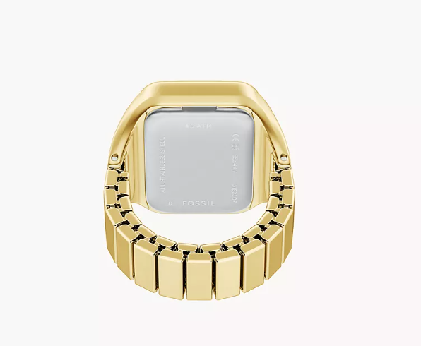 Raquel Gold Tone Stainless Steel Watch Ring