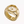 Load image into Gallery viewer, Gold Tone Stainless Steel Watch Ring Quartz Two Hand Ring Watch
