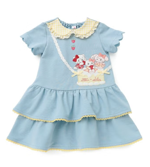 Lil ala mode x coeur a coeur Tiered Frill Pochette Dress for Kids