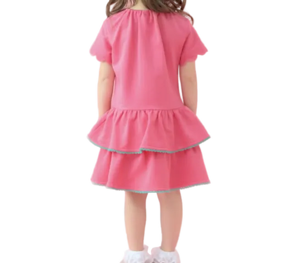 Lil ala mode x coeur a coeur Tiered Frill Pochette Dress for Kids
