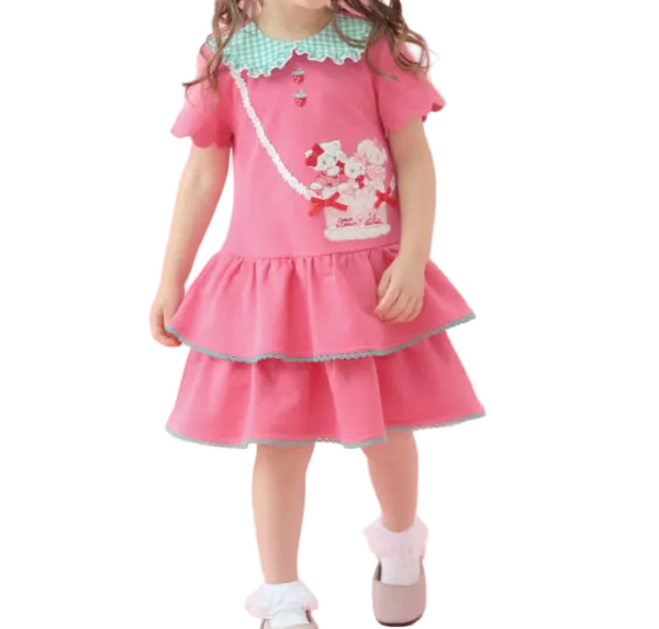 Lil ala mode x coeur a coeur Tiered Frill Pochette Dress for Kids