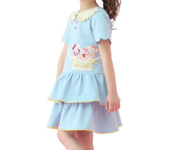 Lil ala mode x coeur a coeur Tiered Frill Pochette Dress for Kids