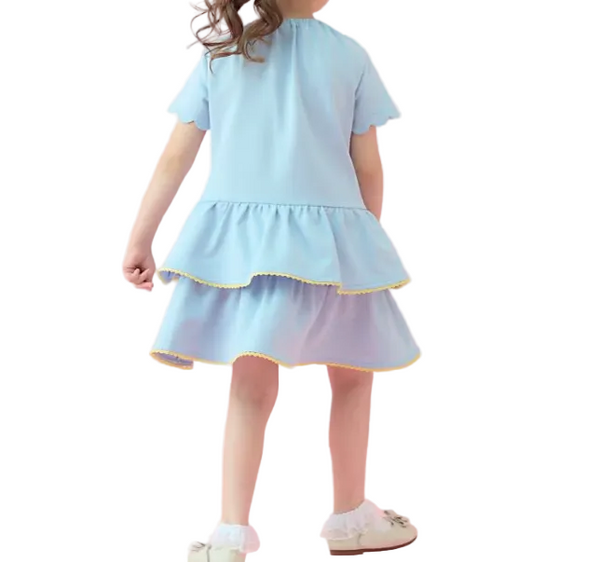 Lil ala mode x coeur a coeur Tiered Frill Pochette Dress for Kids