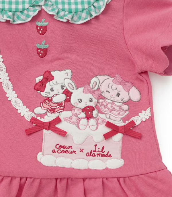 Lil ala mode x coeur a coeur Tiered Frill Pochette Dress for Kids