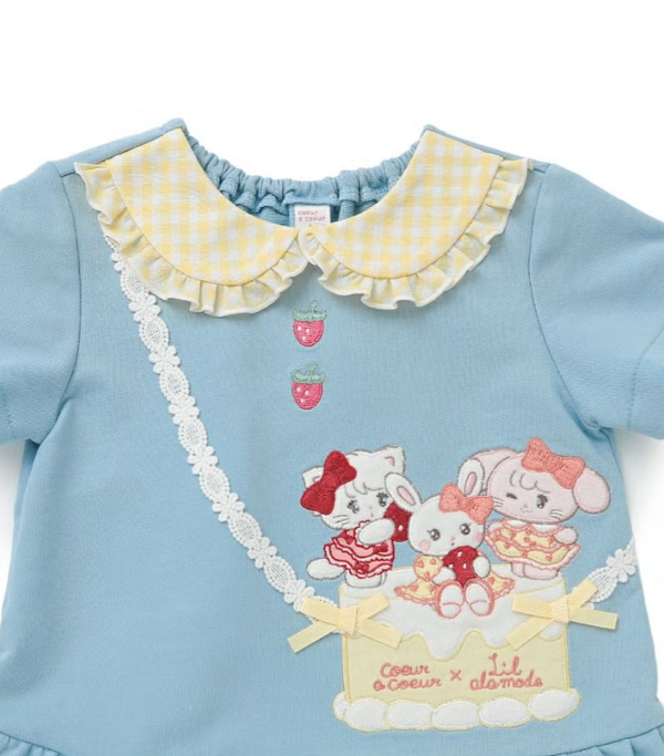 Lil ala mode x coeur a coeur Tiered Frill Pochette Dress for Kids