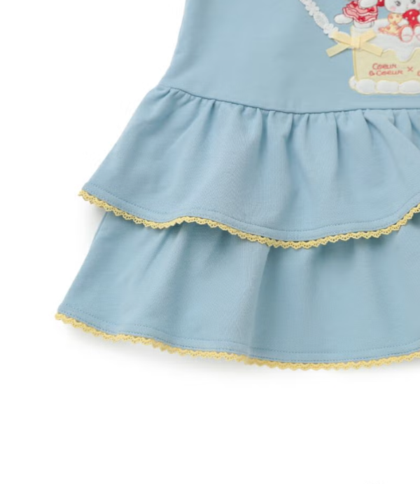 Lil ala mode x coeur a coeur Tiered Frill Pochette Dress for Kids