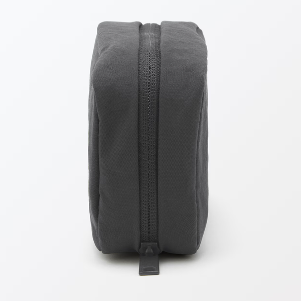 Muji Wrinkled Nylon Wide Opening Cosmetic Pouch M