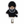 Load image into Gallery viewer, Monchhichi Black &amp; White Acrylic Hair Clip Set of 2
