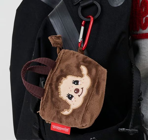 Monchhichi Mini Tote Bag Key Case with Carabiner