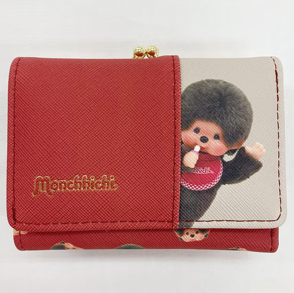 Monchhichi Clasp Wallet MO2-2 Tri-Fold Kiss Lock Wallet