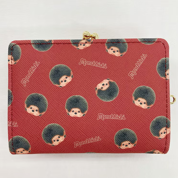 Monchhichi Clasp Wallet MO2-2 Tri-Fold Kiss Lock Wallet