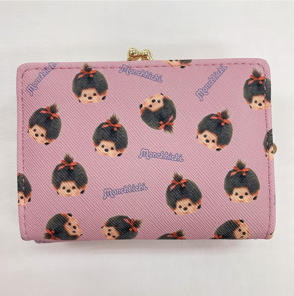 Monchhichi Clasp Wallet MO2-2 Tri-Fold Kiss Lock Wallet