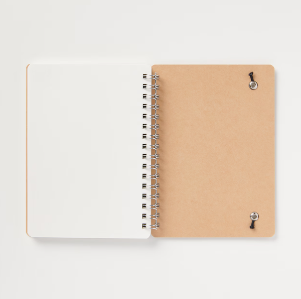 MUJI Double Ring Notebook A6 Dot Grid 70 Sheets with Elastic Band