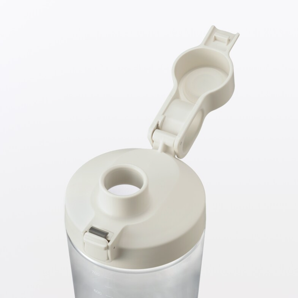MUJI Wide Mouth Easy-Clean One-Touch Water Bottle with Measurement Scale 700ml