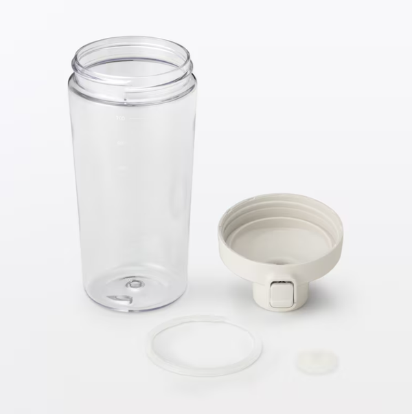 MUJI Wide Mouth Easy-Clean One-Touch Water Bottle with Measurement Scale 700ml