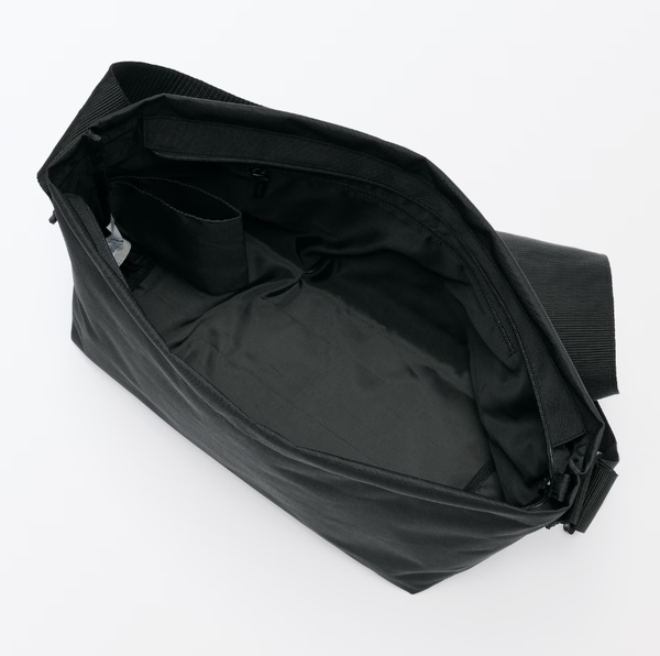 MUJI Recycled Polyester Wide Strap Shoulder Bag