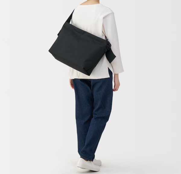 MUJI Recycled Polyester Wide Strap Shoulder Bag