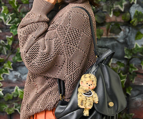 Monchhichi COLORS Leopard Print Keychain Plush Charm