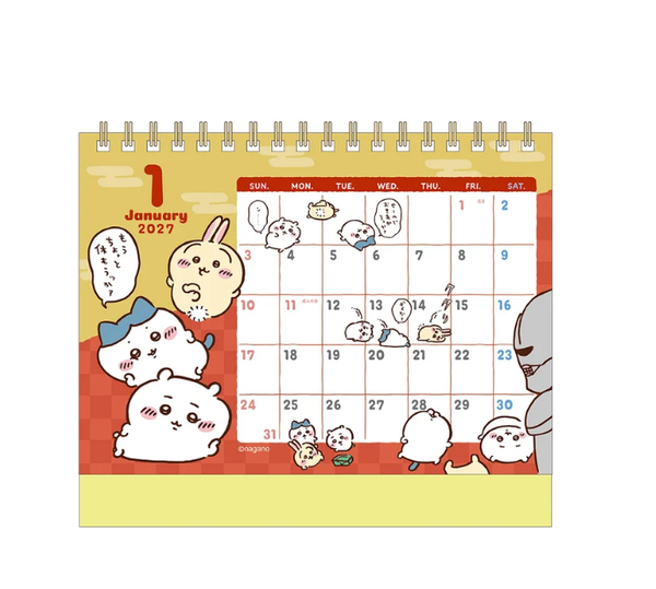 Chiikawa 2027 Desk Calendar with Mini Stickers