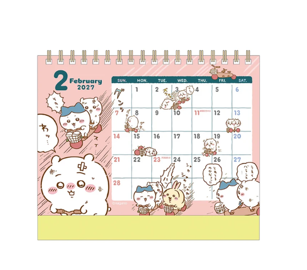 Chiikawa 2027 Desk Calendar with Mini Stickers