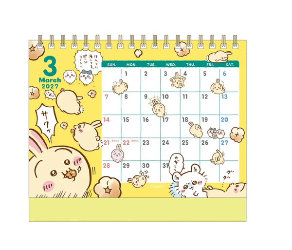 Chiikawa 2027 Desk Calendar with Mini Stickers