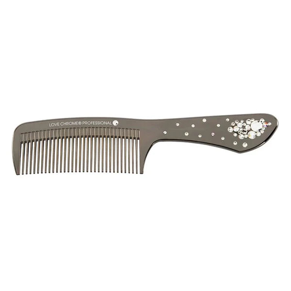 LOVECHROME B3 TETSUKI Deep Black PRECIOSA Crystal Hair Comb
